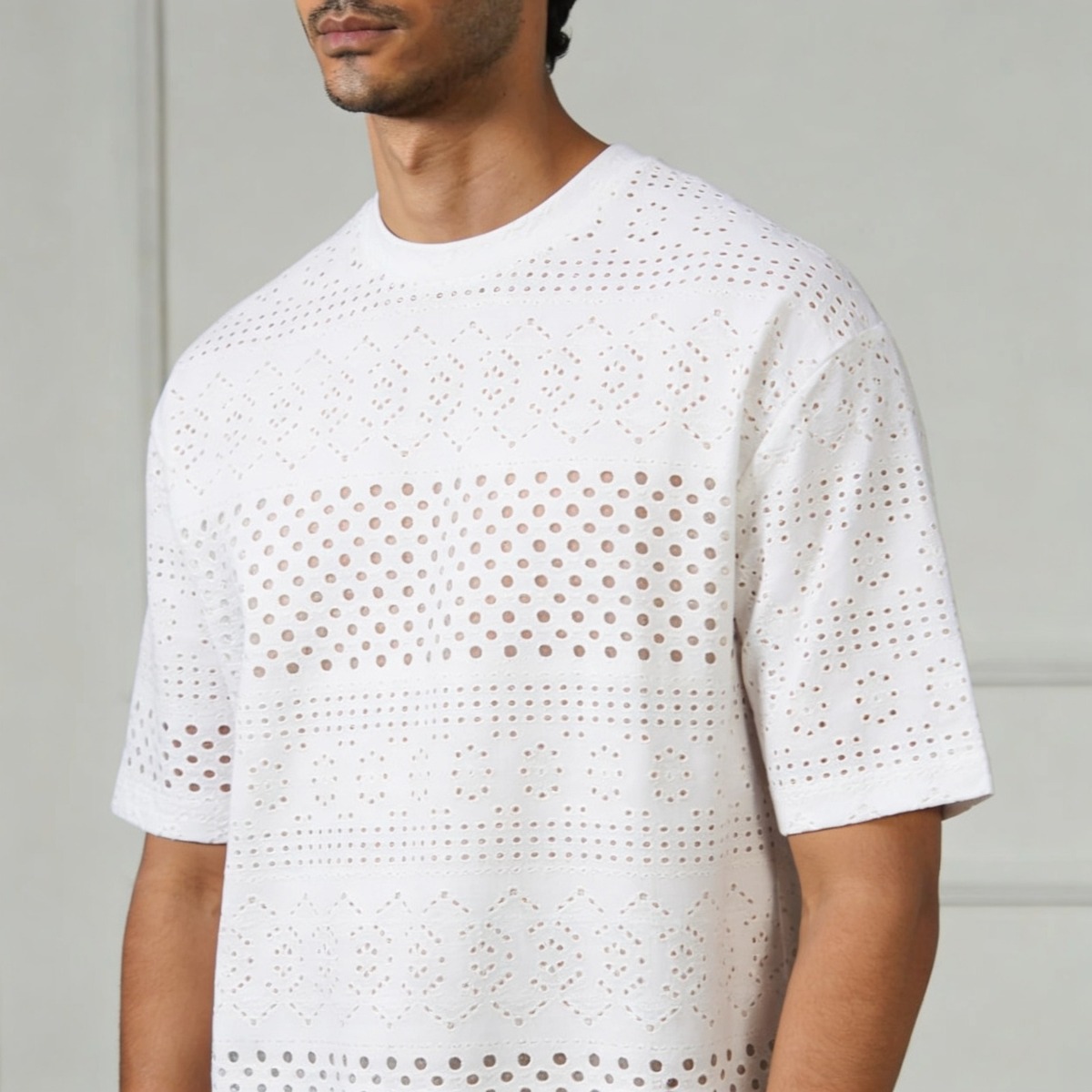 Perforated Round Neck Premium